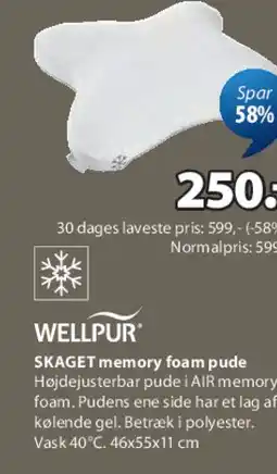 JYSK SKAGET memory foam pude tilbud