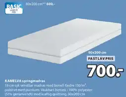JYSK KAMELVA springmadras tilbud