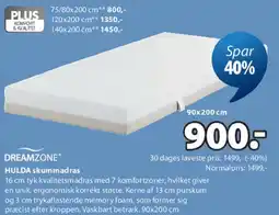 JYSK DREAMZONE HULDA skummadras tilbud