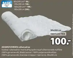 JYSK ADAMSFJORDEN rullemadras tilbud