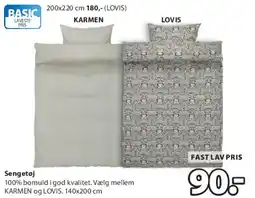 JYSK Sengetøj (KARMEN / LOVIS) tilbud