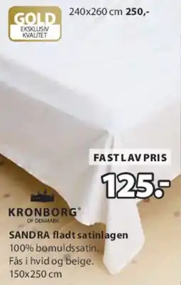JYSK SANDRA fladt satinlagen tilbud
