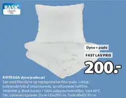 JYSK KVITTEGA dyne/pudesæt tilbud