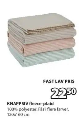 JYSK KNAPPSV fleece-tæppe tilbud