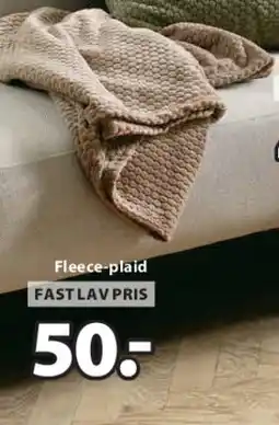 JYSK ROSENVIAL fleece-plaid tilbud