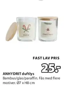 JYSK ANHYDRIT duftlys tilbud