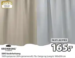 JYSK SIBO badeforhæng tilbud