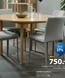 JYSK ALSTED spisebord tilbud