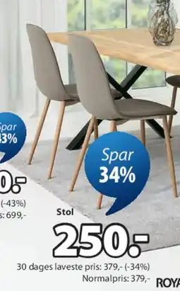 JYSK BISTRUP spisebordsstol tilbud