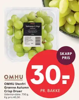 SPAR OMHU Stenfri Grønne Autumn Crisp Druer tilbud