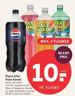SPAR Pepsi eller Faxe Kondi tilbud