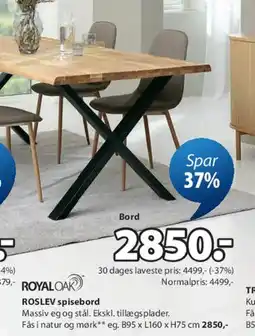 JYSK ROSLEV spisebord tilbud