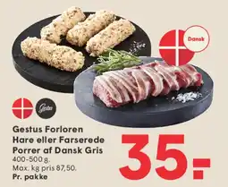 SPAR Gestus Forloren Hare eller farserede porrer af Dansk Gris tilbud