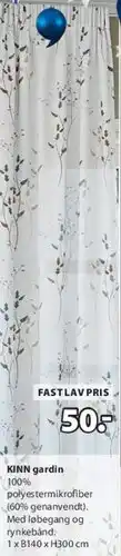 JYSK KINN gardin tilbud