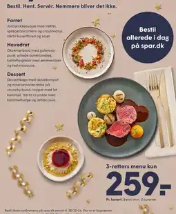SPAR 3-retters Nytårsmenu tilbud