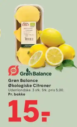 SPAR Grøn Balance Økologiske Citroner tilbud
