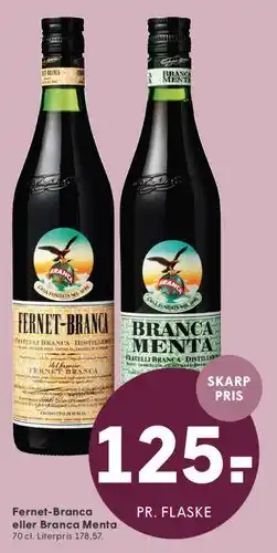 SPAR Fernet-Branca eller Branca Menta tilbud