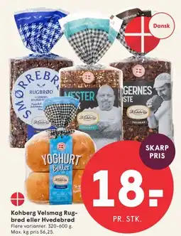 SPAR Kohberg Velsmag Rugbrød eller Hvedebrød tilbud