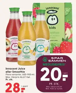 SPAR Innocent Juice eller Smoothie tilbud