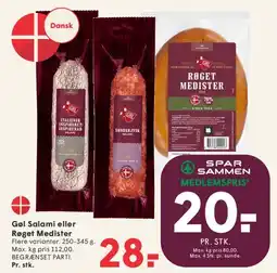 SPAR Gøl Salami eller Røget Medister tilbud