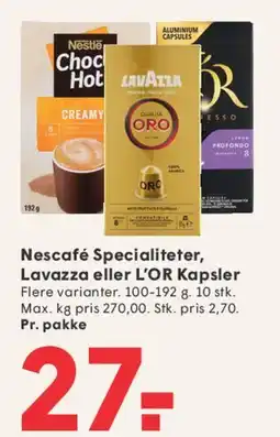 SPAR Nescafé Specialiteter, Lavazza eller L'OR Kapsler tilbud