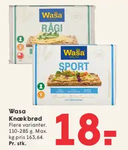 SPAR Wasa Knækbrød tilbud