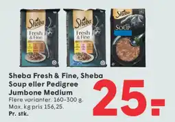 SPAR Sheba Fresh & Fine / Sheba Soup / Pedigree Jumbone Medium tilbud