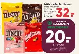 SPAR M&M's eller Maltesers tilbud