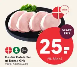 SPAR Gestus Koteletter af Dansk Gris tilbud