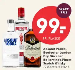 SPAR Absolut Vodka, Beefeater eller Ballantine's tilbud