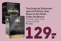 SPAR The Original Zinfandel Special Edition / Réserve Du Palais Côtes Du Rhône tilbud