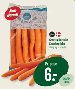 Min Købmand Gestus Danske Snackrødder tilbud