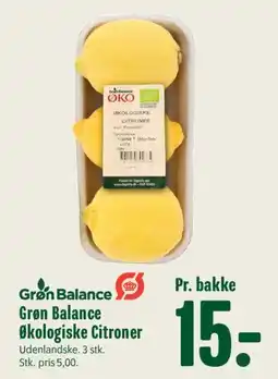 Min Købmand Grøn Balance Økologiske Citroner tilbud