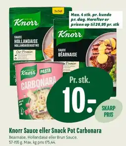 Min Købmand Knorr Sauce / Snack Pot Carbonara tilbud