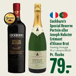 Min Købmand Cockburn's Special Reserve Portvin eller Joseph Hubster Crémant d'Alsace Brut tilbud