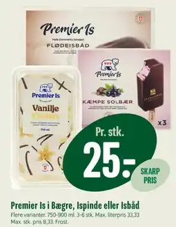 Min Købmand Premier Is (i bægre, ispinde eller isbåd) tilbud