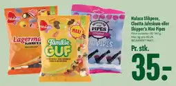 Min Købmand Malaco Slikpose / Cloetta Juleskum / Skipper's Mini Pipes tilbud
