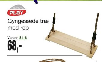 Harald Nyborg Gyngesæde træ med reb tilbud