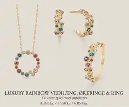 Vibholm Luxury Rainbow Vedhæng, Øreringe & Ring tilbud