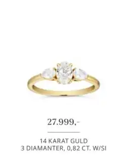 Vibholm 14 Karat Guld 3 Diamanter tilbud