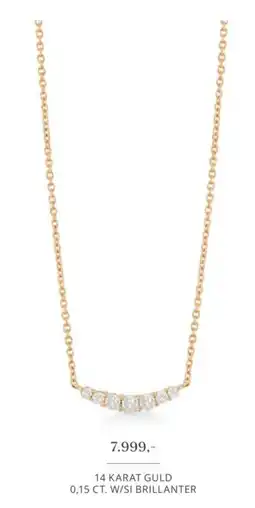 Vibholm 14 Karat Guld 0,15 Ct. W/Si Brillanter tilbud