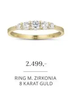 Vibholm Ring M. Zirkonia 8 Karat Guld tilbud