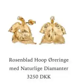 Vibholm Rosenblad Hoop Øreringe med Naturlige Diamanter tilbud