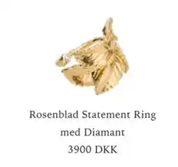 Vibholm Rosenblad Statement Ring med Diamant tilbud