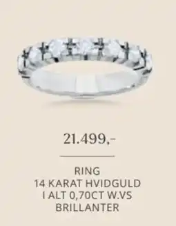 Vibholm Ring 14 Karat Hvidguld tilbud
