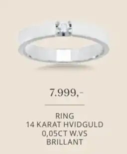 Vibholm Ring 14 Karat Hvidguld tilbud