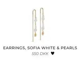 Vibholm Sofia White & Pearls Earrings tilbud