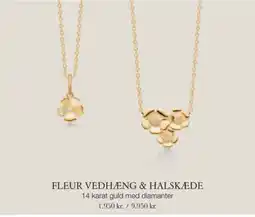 Vibholm Fleur vedhæng & halskæde tilbud