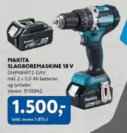 Davidsen Makita slagboremaskine 18 v tilbud