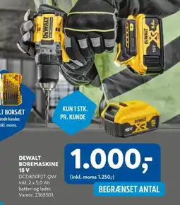 Davidsen DeWalt boremaskine 18 V tilbud